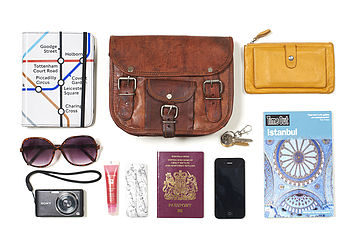Mini Leather Satchel With Pocket, 5 of 9