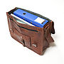 Leather Satchel With Front Pocket And Handle, thumbnail 7 of 8