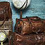 Leather Duffel Travel Bag, thumbnail 8 of 11