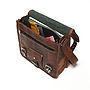 Leather Satchel With Front Pocket Midi, thumbnail 8 of 10