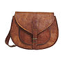 Personalised Vintage Leather Saddle Bag Large, thumbnail 3 of 10