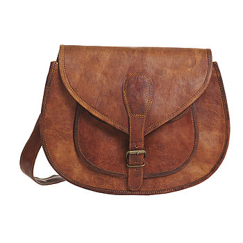 Personalised Vintage Leather Saddle Bag Large, 3 of 10