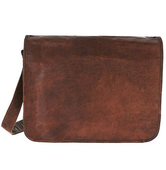 Classic Leather Messenger Bag, 4 of 8