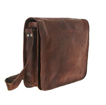 Classic Leather Messenger Bag, 4 of 7