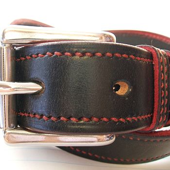 Handstitched Hotel English Leather Belt, 3 of 7