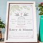 Lovebirds Personalised Wedding Day Print, thumbnail 1 of 5