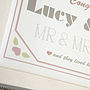 Lovebirds Personalised Wedding Day Print, thumbnail 5 of 5