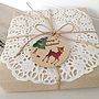 Pack Of 10 Retro Style Festive Deer Christmas Gift Tags, thumbnail 2 of 3