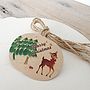 Pack Of 10 Retro Style Festive Deer Christmas Gift Tags, thumbnail 3 of 3