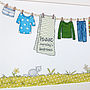 Personalised Children's Blue Washing Line Unframed Print, thumbnail 3 of 9