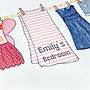 Personalised Children's Pink Washing Line Unframed Print, thumbnail 3 of 10