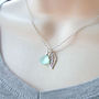 Aqua Chalcedony And Leaf Necklace, thumbnail 4 of 4