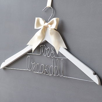 Personalised Dual Line Wedding Hanger, 2 of 12