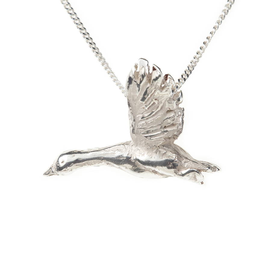 Personalised Snow Goose Necklace By By Emily | notonthehighstreet.com