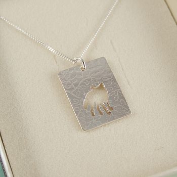 Sterling Silver Fox Silhouette Pendant, 2 of 3