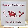 Personalised Laser Cut Christmas Sledge Card, thumbnail 1 of 3