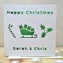 Personalised Laser Cut Christmas Sledge Card, thumbnail 3 of 3