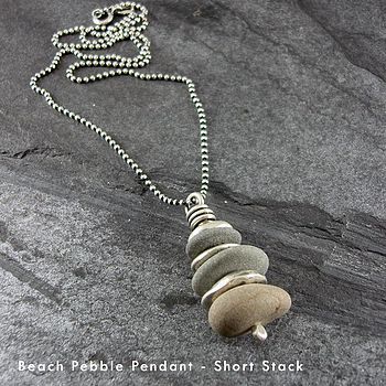 Beach Pebble And Sterling Silver Pendant, 3 of 6