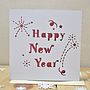 Laser Cut Happy New Year Card, thumbnail 2 of 4
