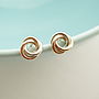 Eternity Knot Solid 9ct Gold Earrings, thumbnail 2 of 4