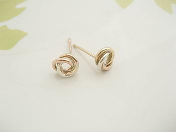Eternity Knot Solid 9ct Gold Earrings, 3 of 4