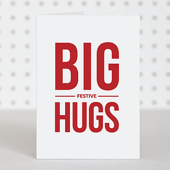 'Big Festive Hugs' Christmas Card, 2 of 3