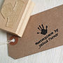 'Masterpiece By' Personalised Hand Rubber Stamp, thumbnail 4 of 5