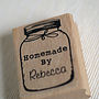 Personalised 'Homemade By' Jar Rubber Stamp, thumbnail 3 of 4