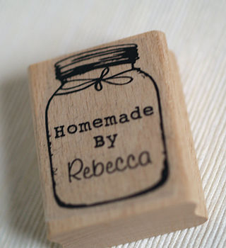 Personalised 'Homemade By' Jar Rubber Stamp, 3 of 4
