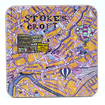 Set Of Six Bristol Map Coasters, 6 of 10