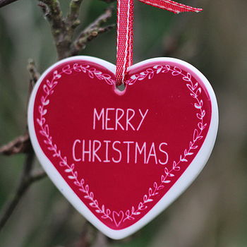 Personalised Heart Christmas Tree Decoration, 6 of 6