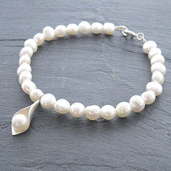 Calla Lily Pearl Bracelet, 2 of 6