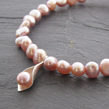 Calla Lily Pearl Bracelet, 4 of 6
