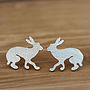 Silver Hare Earrings, thumbnail 1 of 3