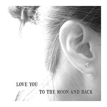 Silver Moon Earrings. Love You To The Moon And Back, 4 of 4