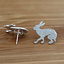 Silver Hare Earrings, thumbnail 3 of 3