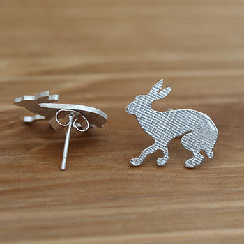 Silver Hare Earrings, 3 of 3