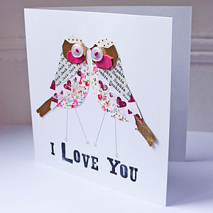 Personalised Love Bird Card By Pratt Factory | notonthehighstreet.com