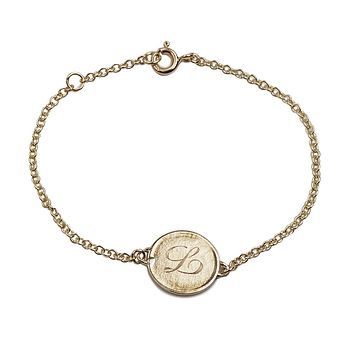 Personalised 'Signature' 9ct Gold Medal Chain Bracelet, 2 of 12