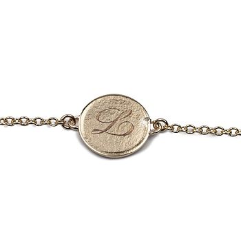 Personalised 'Signature' 9ct Gold Medal Chain Bracelet, 3 of 12