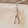 Sterling Silver Wishbone Necklace, thumbnail 1 of 3