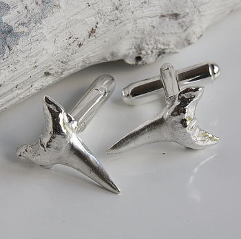 Silver Shark Tooth Cufflinks, 6 of 7