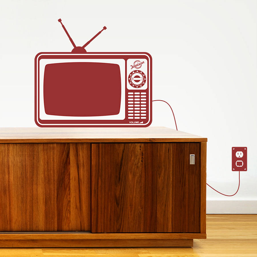 retro tv  wall  sticker  by sirface graphics 