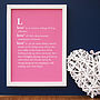 Personalised Word Dictionary Print, thumbnail 1 of 3