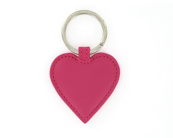 Personalised Leather Heart Keyring By Noble Macmillan ...