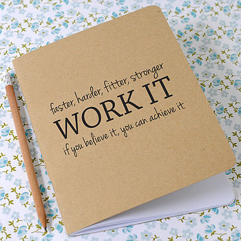 Fitness And Exercise Notebook By The Green Gables | notonthehighstreet.com