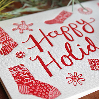 Letterpress Christmas Cards Pack Of Six, 3 of 3