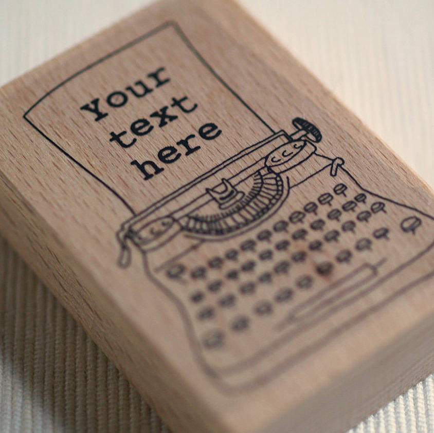 Personalised Vintage Typewriter Stamp By Pretty Rubber Stamps