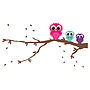 Patterned Owls On A Branch Wall Sticker Set, thumbnail 2 of 2