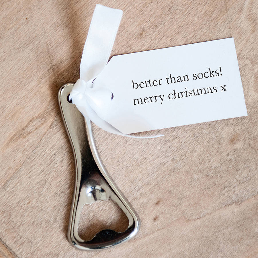 Personalised Christmas Bottle Opener And Tag, 1 of 2